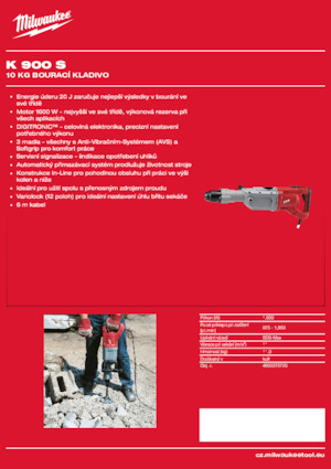 Martelli demolitori Milwaukee K 900 S