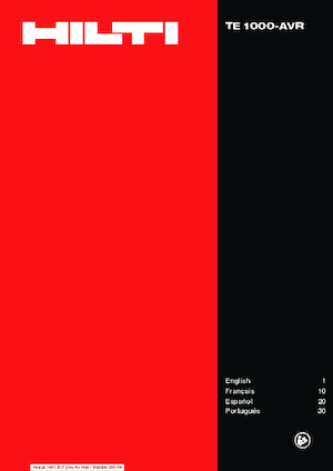 Martelli demolitori Hilti TE 1000-AVR