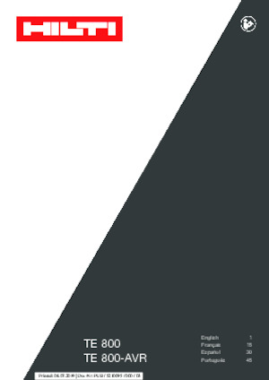 Martelli demolitori Hilti TE 800-AVR