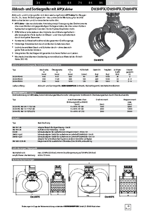 Benne frantoio selezionatrici Kinshofer D 09 HPX 60