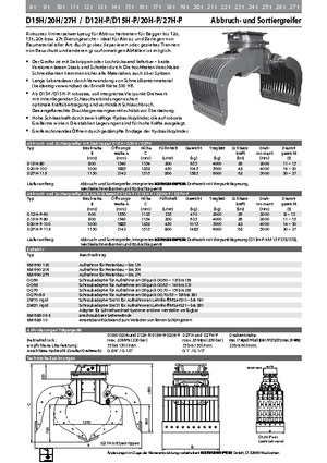 Benne frantoio selezionatrici Kinshofer D 27 H-P 115