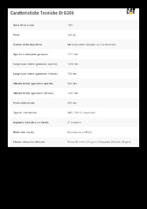 Benne frantoio selezionatrici Caterpillar G306