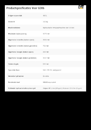 Benne frantoio selezionatrici Caterpillar G306
