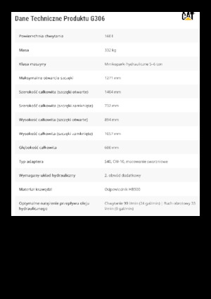 Benne frantoio selezionatrici Caterpillar G306