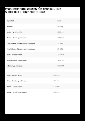Benne frantoio selezionatrici Caterpillar G317 GC