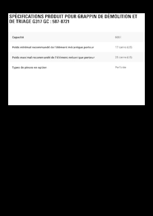 Benne frantoio selezionatrici Caterpillar G317 GC