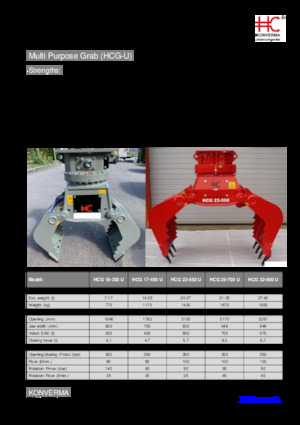 Benne frantoio selezionatrici Konverma HCG 17-450-U