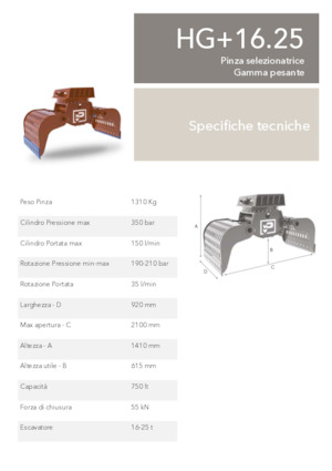 Benne frantoio selezionatrici Promove HG+ 16.25