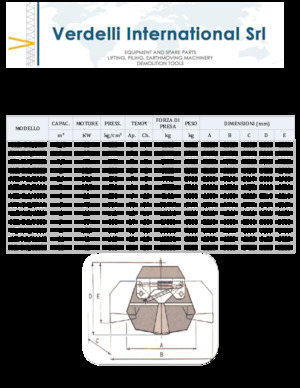 Benne frantoio selezionatrici Verdelli M.E.-O. 2/2500