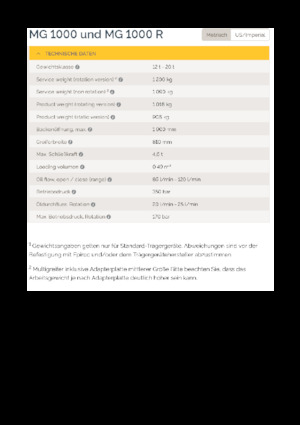 Benne frantoio selezionatrici Epiroc MG 1000 