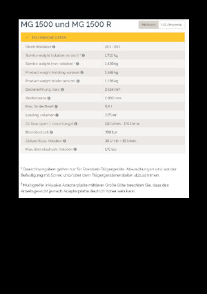 Benne frantoio selezionatrici Epiroc MG 1500 R 