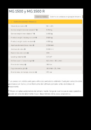 Benne frantoio selezionatrici Epiroc MG 1500 