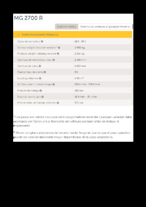 Benne frantoio selezionatrici Epiroc MG 2700 R