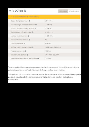 Benne frantoio selezionatrici Epiroc MG 2700 R