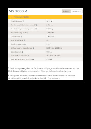 Benne frantoio selezionatrici Epiroc MG 3000 R