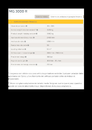 Benne frantoio selezionatrici Epiroc MG 3000 R