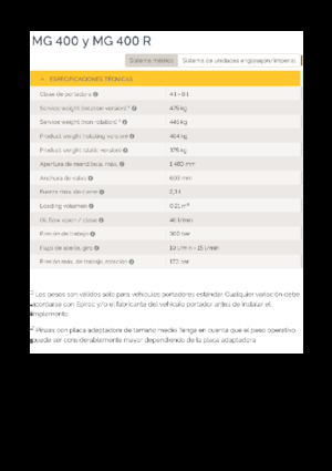 Benne frantoio selezionatrici Epiroc MG 400