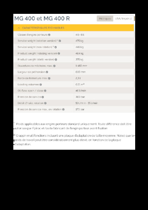 Benne frantoio selezionatrici Epiroc MG 400