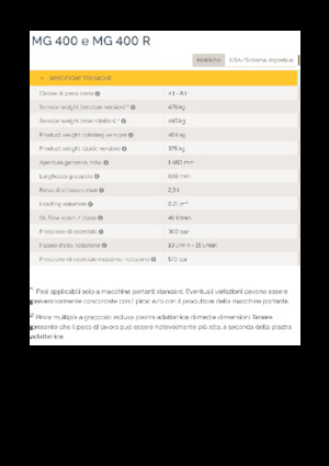 Benne frantoio selezionatrici Epiroc MG 400