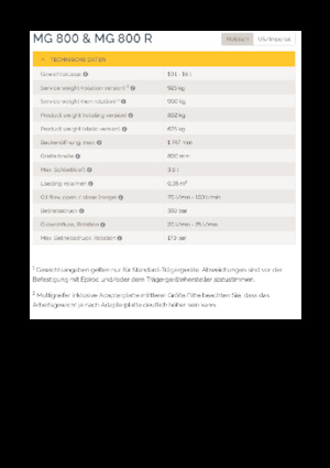 Benne frantoio selezionatrici Epiroc MG 800 R 