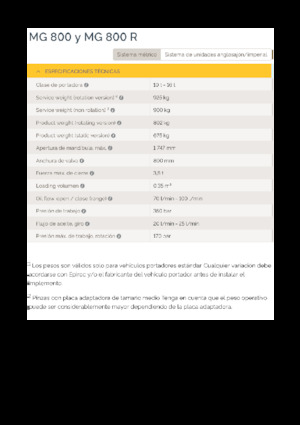 Benne frantoio selezionatrici Epiroc MG 800 R 