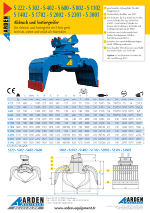 Benne frantoio selezionatrici Arden S 3001