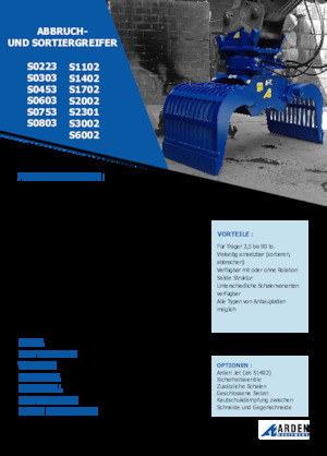 Benne frantoio selezionatrici Arden S6002