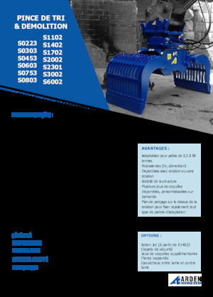 Benne frantoio selezionatrici Arden S6002