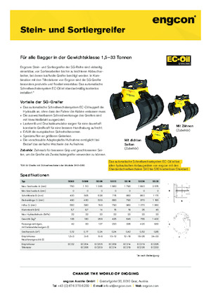 Benne frantoio selezionatrici engcon SG06
