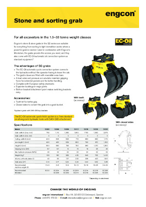 Benne frantoio selezionatrici engcon SG06