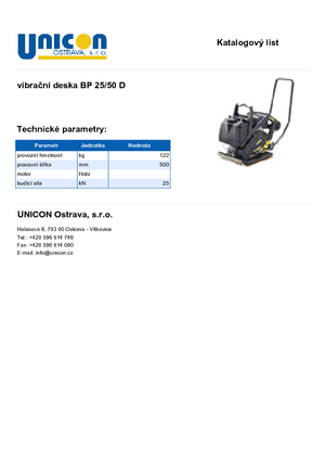 Piastre vibranti monodirezionali Bomag BP 25/50 D