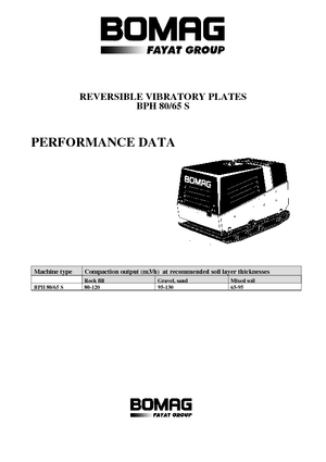 Piastre vibranti reversibili Bomag BPH 80/65 S