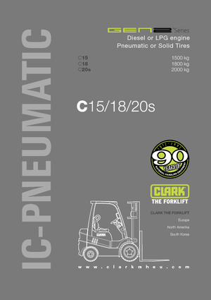 Carrelli elevatori frontali diesel Clark C 15 D