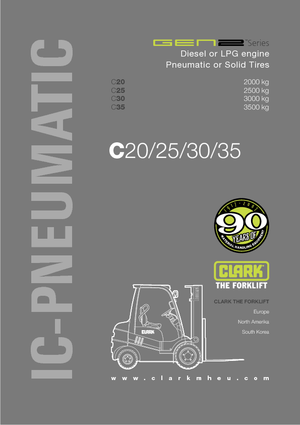 Carrelli elevatori frontali diesel Clark C 20 D