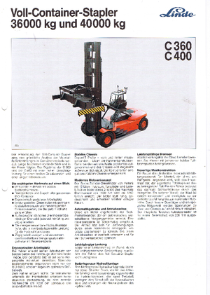 Carrelli elevatori frontali diesel Linde C 400/3