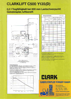 Carrelli elevatori frontali diesel Clark C 500-y-135 D