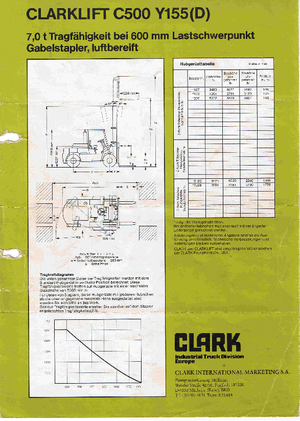Carrelli elevatori frontali diesel Clark C 500-y-155 D