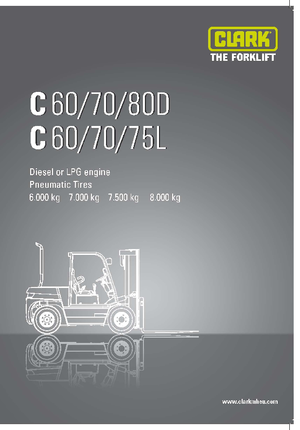 Carrelli elevatori frontali diesel Clark C 80 D