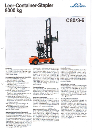 Carrelli elevatori frontali diesel Linde C 80/3