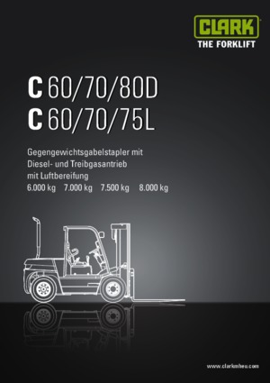 Carrelli elevatori frontali diesel Clark C 80 D