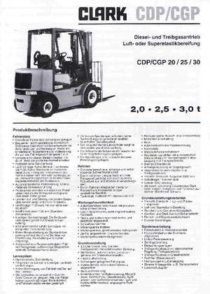 Carrelli elevatori frontali diesel Clark CDP 25
