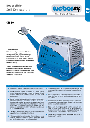 Piastre vibranti reversibili weber mt CR 10
