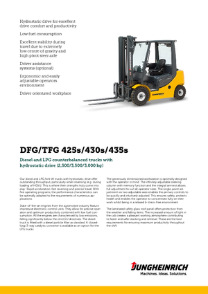 Carrelli elevatori frontali diesel Jungheinrich DFG 430s