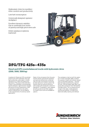 Carrelli elevatori frontali diesel Jungheinrich DFG 435s