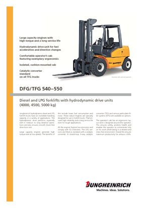 Carrelli elevatori frontali diesel Jungheinrich DFG 540