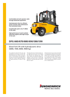 Carrelli elevatori frontali diesel Jungheinrich DFG S80