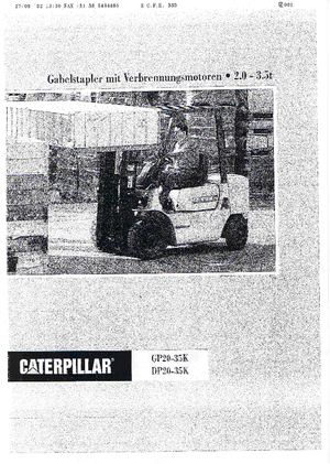 Carrelli elevatori frontali diesel Caterpillar DP 25 K