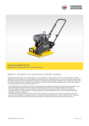 Piastre vibranti monodirezionali Wacker Neuson DPS1850H Vario