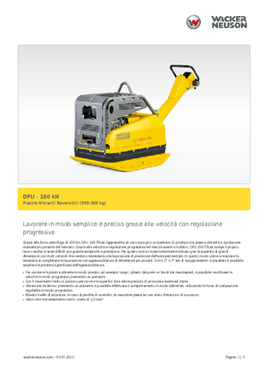 Piastre vibranti reversibili Wacker DPU 100-70 Le
