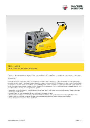 Piastre vibranti reversibili Wacker DPU 100-70 Le